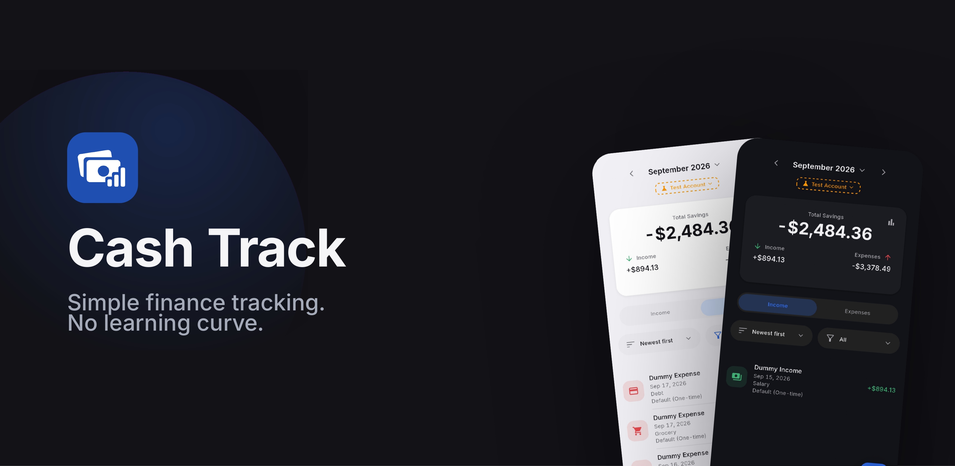 Cash Track app overview